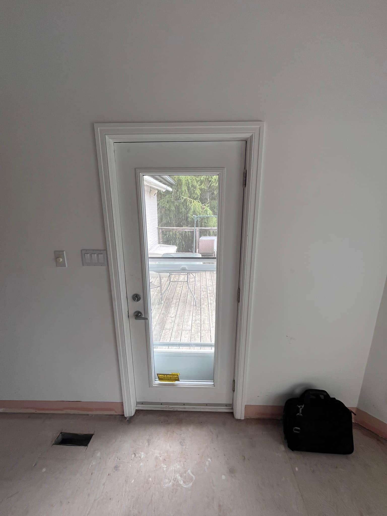 Original single back door from inside