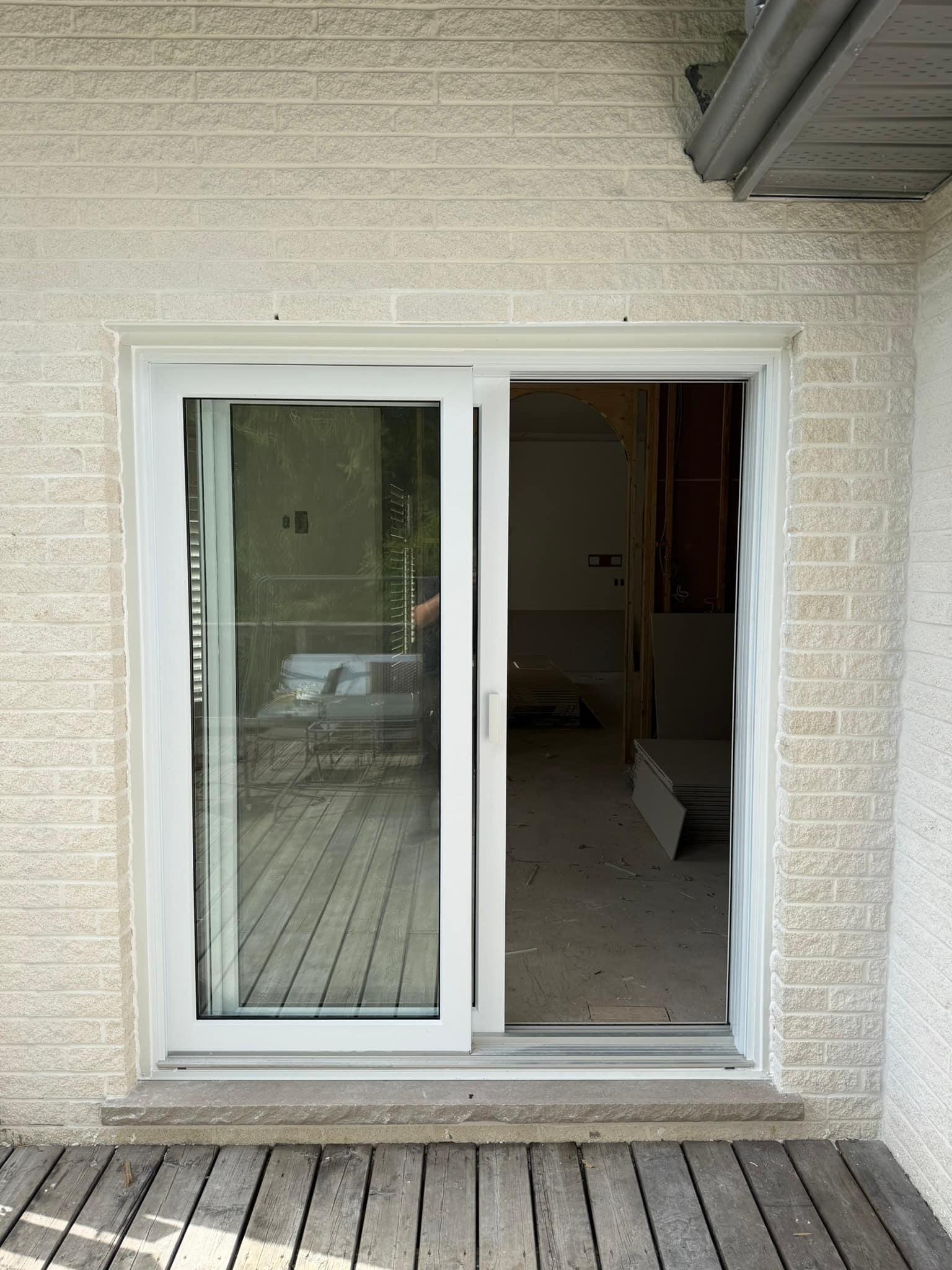 New sliding patio door from the deck